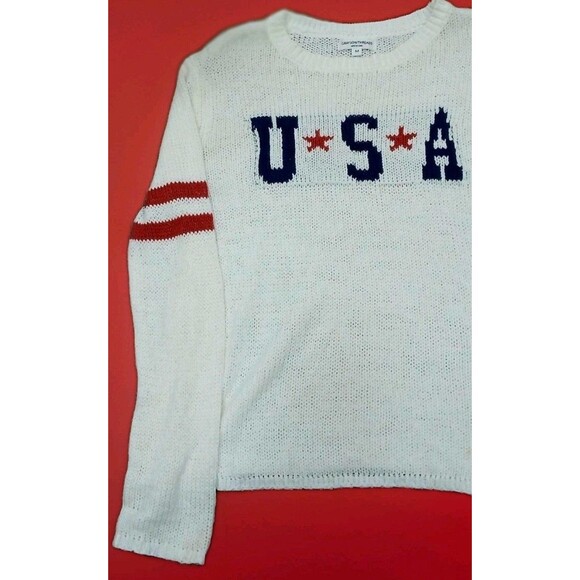 Grayson Threads USA Sweater Women’s M White Red Blue Knit 4th of July Patriotic - Picture 2 of 10